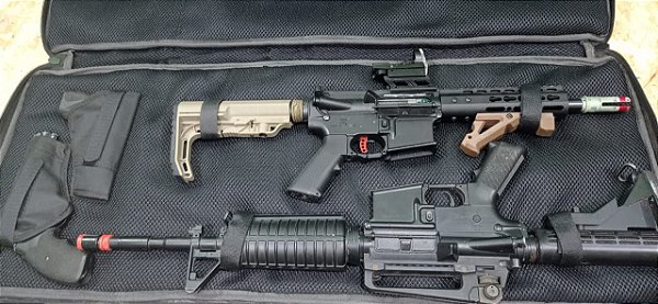 CASE EXCLUSIVA VOLANTS AIRSOFT PARA 2 AEG E PISTOLAS