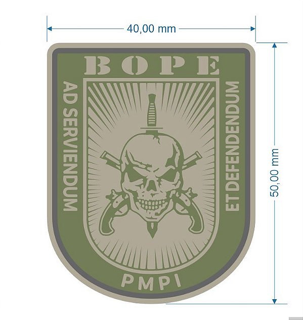 BRASÃO BOPE PMPI - LAPIDE DO GORRO