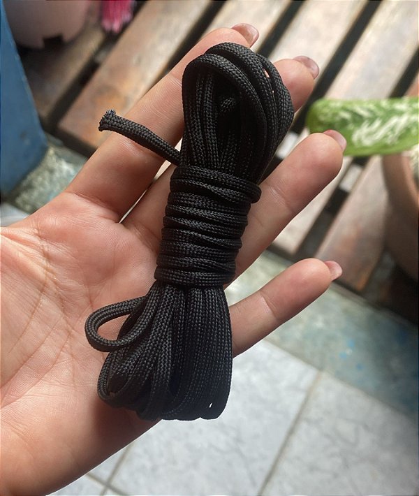 CORDÃO VELAME PRETO  5M PARA 1 PAR DE COTURNO