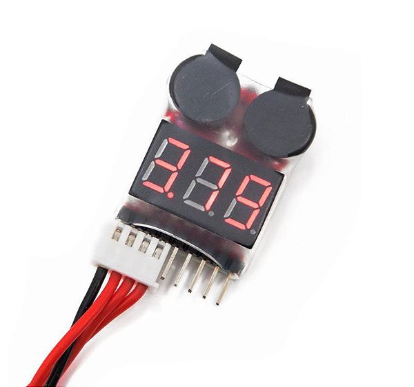 Buzzer Teste Alarme Monitor De Voltagem De Bateria 1a8s Lipo