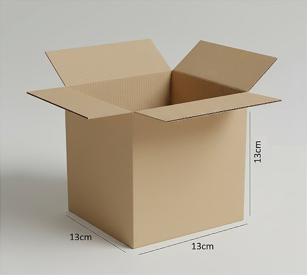 CAIXA DE PAPELÃO QUADRADA 13X13X13cm PARA PEQUENOS