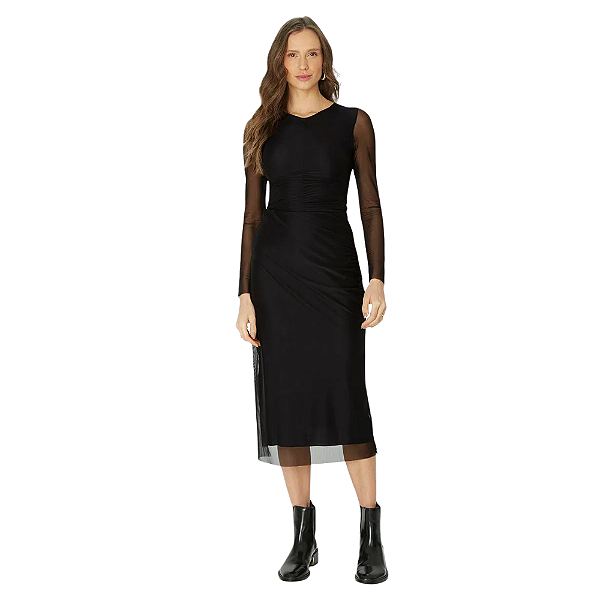 Saia reta tule fenda lateral Malwee