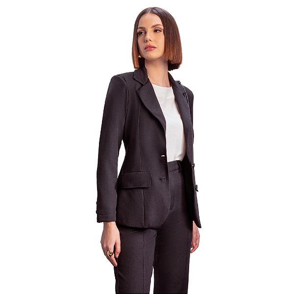 Blazer feminino alongado alfaiataria Império