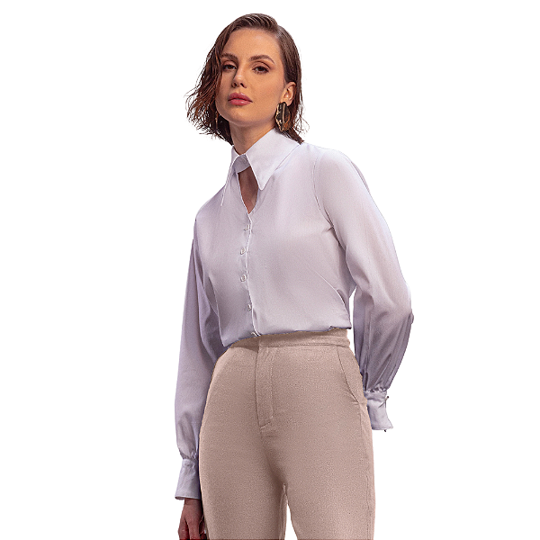 Camisa feminina tricoline Império