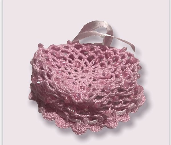 REDINHA DE CROCHÊ C/PEDRINHAS P/ COQUE