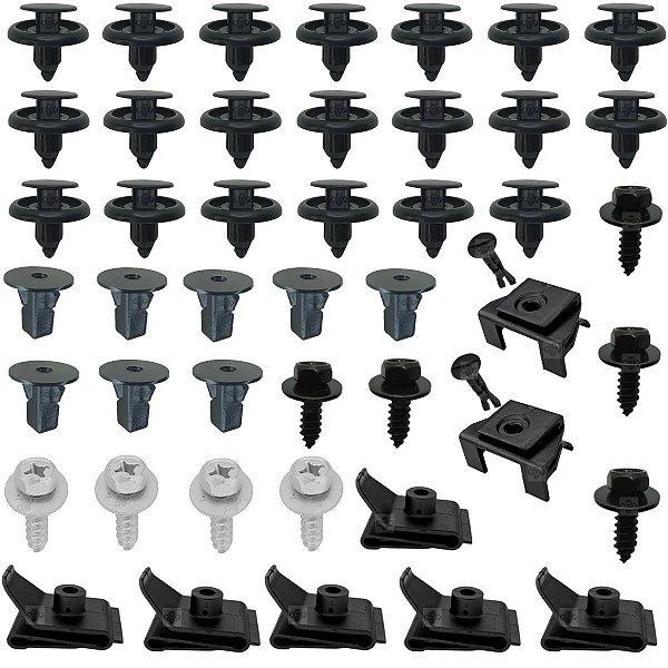Kit 45 Peça Presilha Parafuso Do Parabarro Toyota Fielder 2003/2008