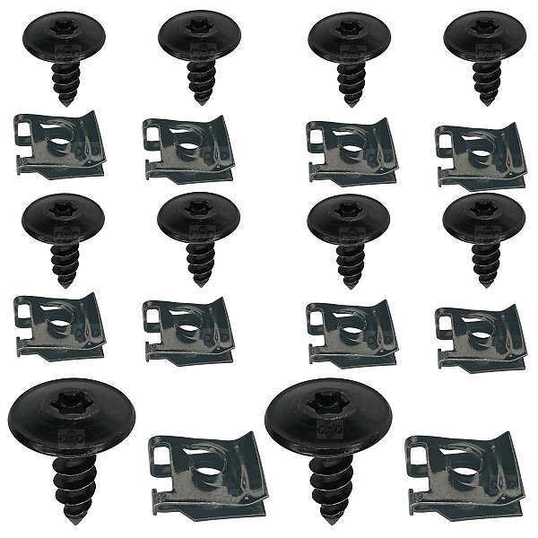 Kit 20 Pcs Presilha Parachoque Parabarro Fiat Marea 1999/2007