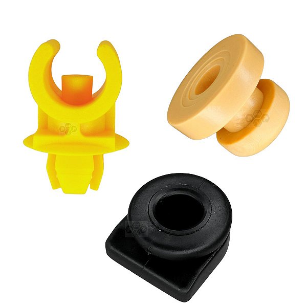 Kit 3 Bucha Presilha Ponta Haste Capo Volkswagen Spacefox 2004/2020