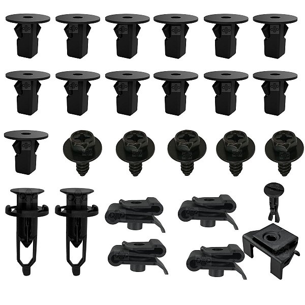 Kit 25 Pcs Grampo Presilha Parabarro Toyota Hilux 2005/2010