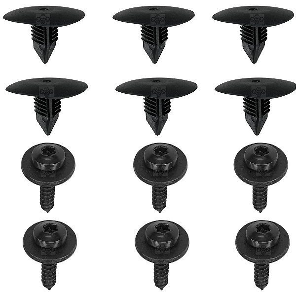Kit 12 Grampo Presilha Parabarro Renault Duster 2011/2020