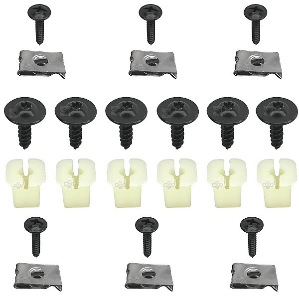 Kit 24 Grampo Fixar Friso Tampa Traseira Chevrolet Montana 2004/2011
