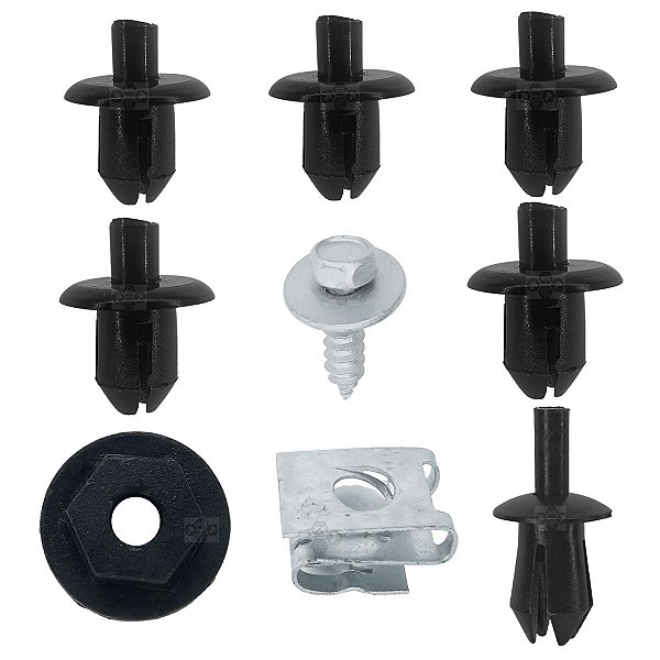 Kit 9 Pcs Grampo Presilha Parabarro Chevrolet GM Prisma 2007/2012