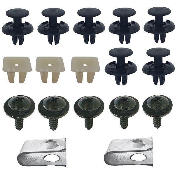 17 Pcs Grampo Presilha Parabarro Honda Fit 2004/2008