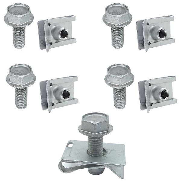 Kit 10 Pcs Parafuso Protetor Carter Renault Duster 2011/2020