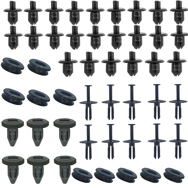 Kit 50 Presilha Parachoque Parabarro Chevrolet GM Prisma 2007/2012