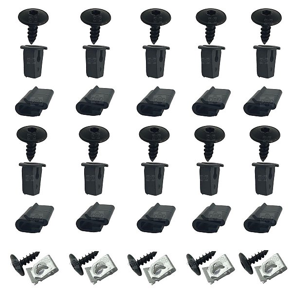 Kit 40 Pcs Grampo Presilha Parabarro Volkswagen Saveiro 1996/2022