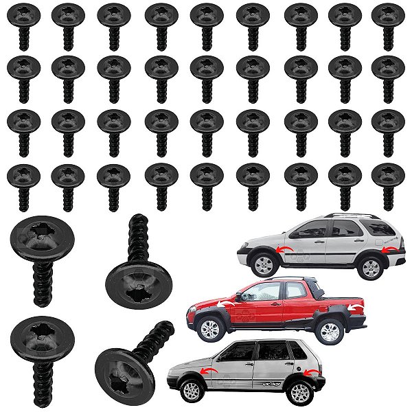 40 Parafuso Friso Moldura Paralama Fiat Palio 2004/2012