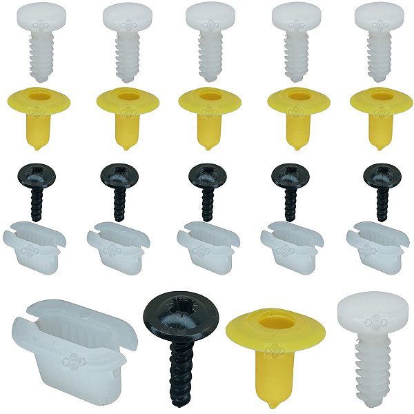 Kit 24 Grampo Moldura Paralama Traseiro Fiat Strada 2008/2012