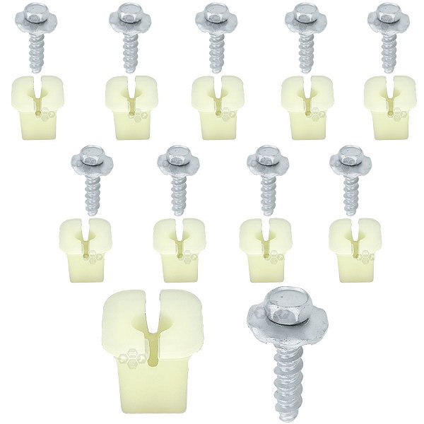 10 Parafuso Bucha Farol C/ Arruela Travante GM Celta 2001/2012