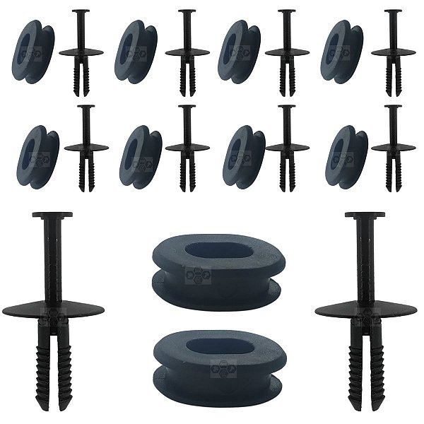 Kit 20 Pcs Presilha Parachoque Chevrolet GM Corsa 2002/2012