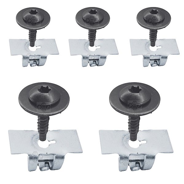 Kit 10 Pcs Presilha Parafuso Parabarro Chevrolet GM Prisma 2013/2020