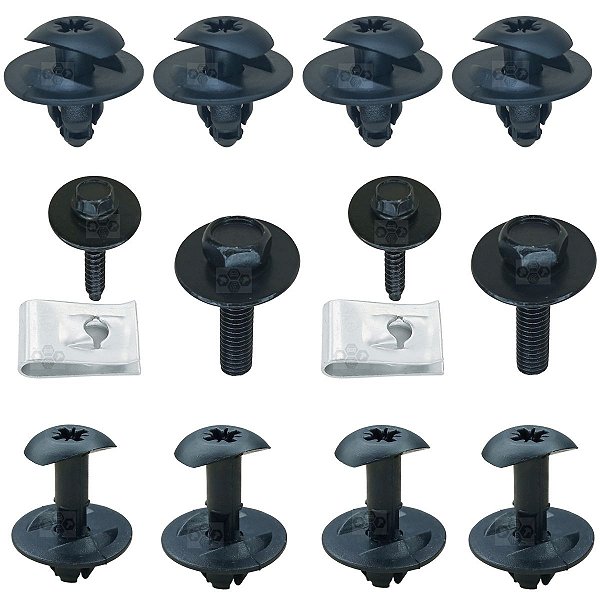 Kit 14 Pcs Grampo Presilha Parabarro Ford Ka 2015/2020