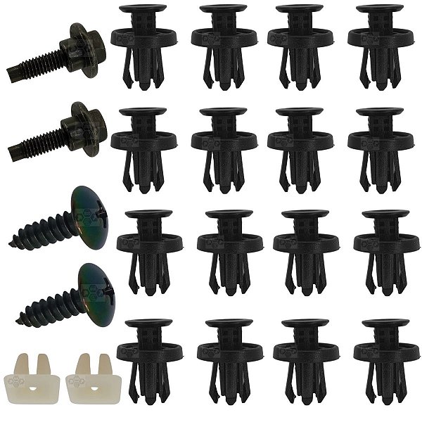 Kit 22 Pcs Presilha Parachoque Dianteiro Honda Civic 2013/2017