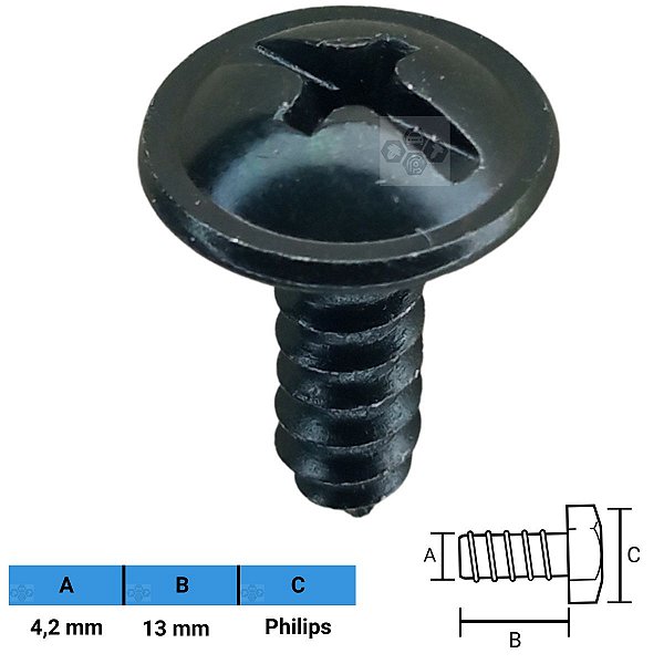 Parafuso Automotivo Philips 4,2 X 13mm