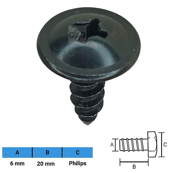 Parafuso Automotivo Philips 6 X 20mm