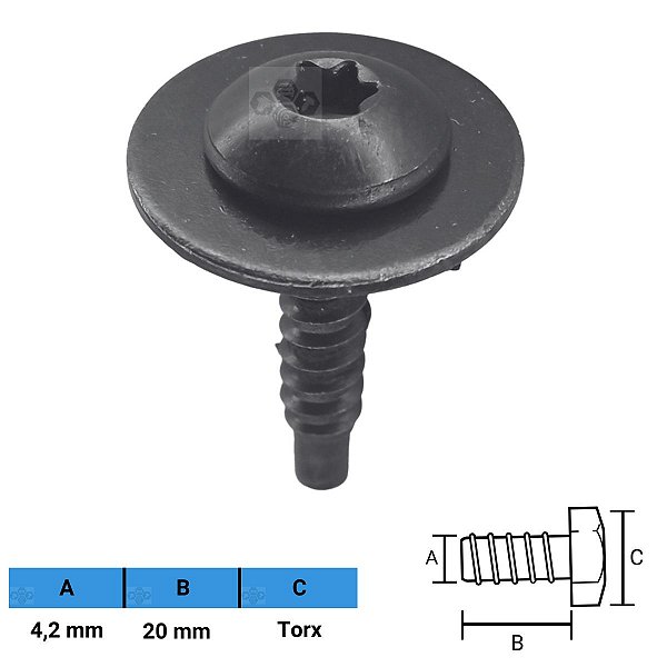 Parafuso Automotivo Torx 4,2 X 20mm
