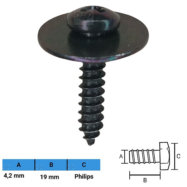 Parafuso Automotivo Philips 4,2 X 19mm