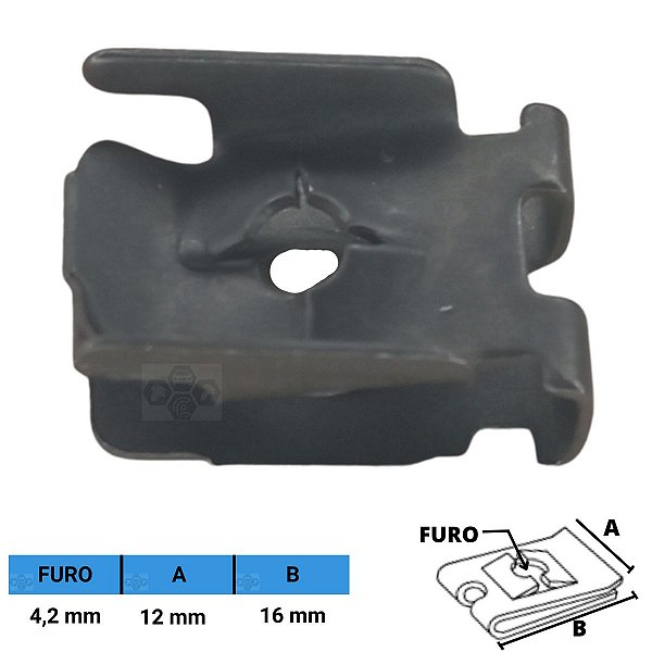 Porca Rápida Automotiva 4,2X12X16mm
