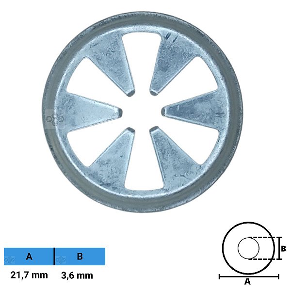 Grampo Metálico Automotivo 21,7X3,6mm