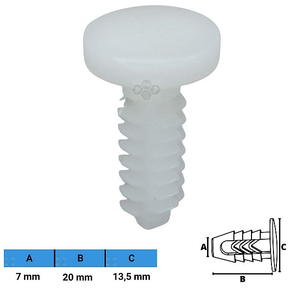 Grampo Presilha 7X20X13,5mm