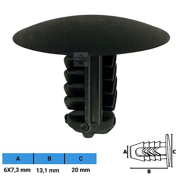 Grampo Presilha 6X7,3X13,1X20mm