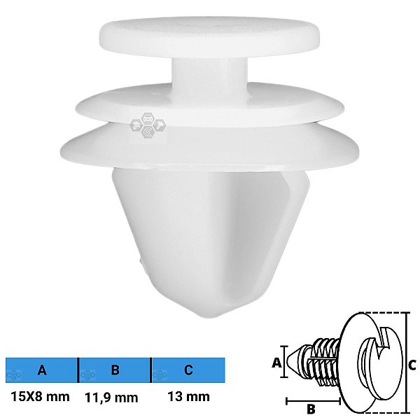 Grampo Presilha 15X8X11,9X13mm