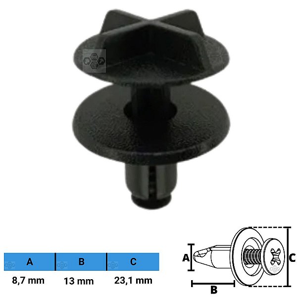 Grampo Presilha 8,7X13X23,1mm