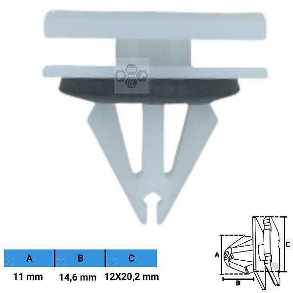 Grampo Presilha 11X14,6X12X20,2mm