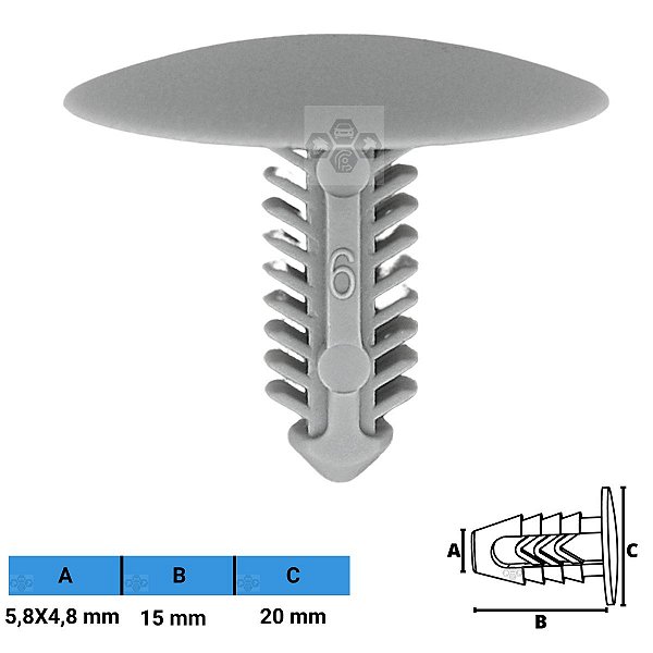 Grampo Presilha 5,8X4,8X15X20mm
