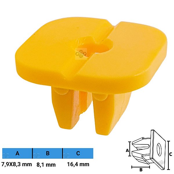 Grampo Presilha 7,9X8,3X8,1X16,4mm