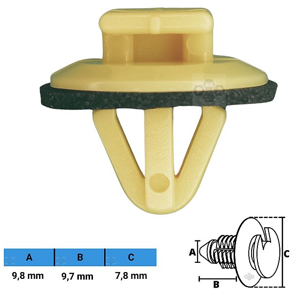 Grampo Presilha 9,8X9,7X7,8mm