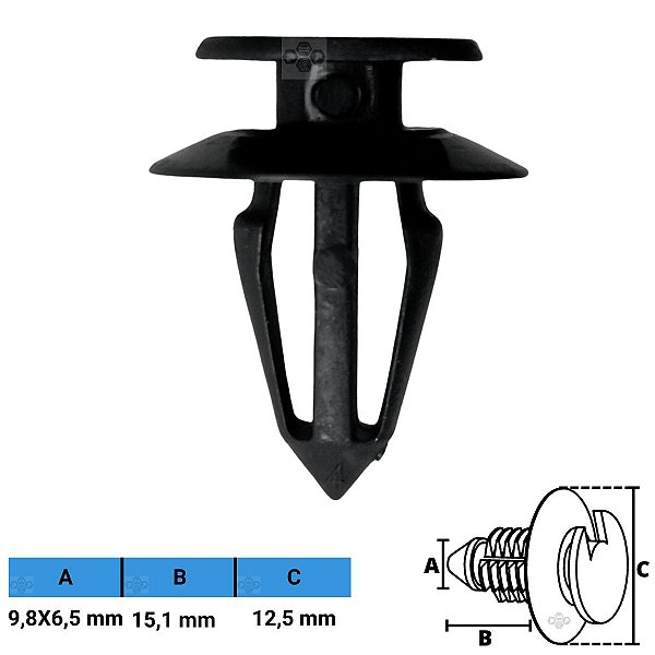 Grampo Presilha 9,8X6,5X15,1X12,5mm