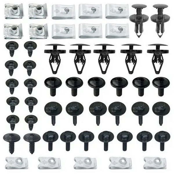 Kit 53 Pcs Presilha Parachoque Ford Ka 2014/2020