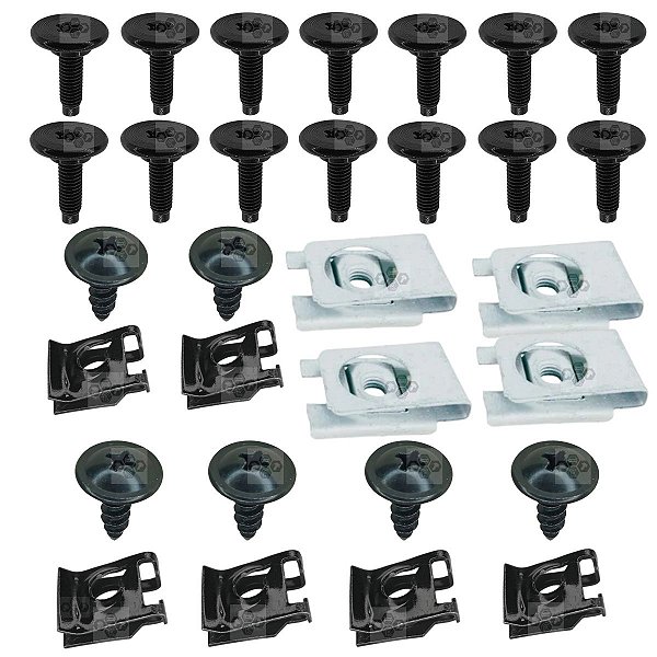 30 Pcs Presilha Parachoque Traseiro Fiat Siena 2001/2007