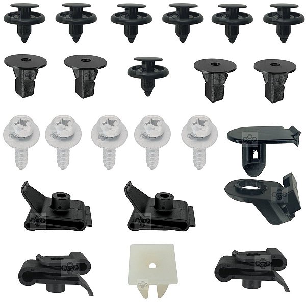 Kit 23 Pcs Grampo Parabarro Dianteiro Toyota Yaris 2018/2021