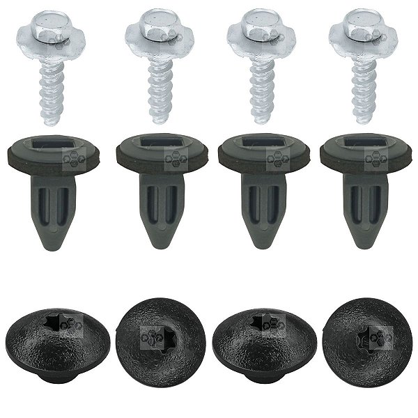 Kit Grampo Presilha Parachoque Traseiro Chevrolet GM Montana 2004/2011