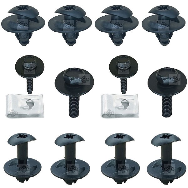 Kit 14 Pcs Grampo Presilha Parabarro Ford Ka 2015/2020