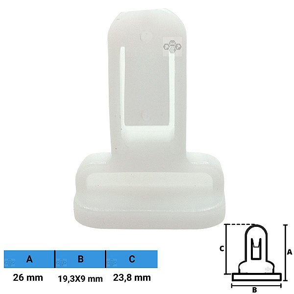 Grampo Presilha 26X19,3X9X23,8mm