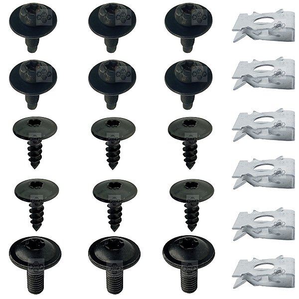 21 Pcs Presilha Parafuso Parachoque Volkswagen Saveiro 2009/2013