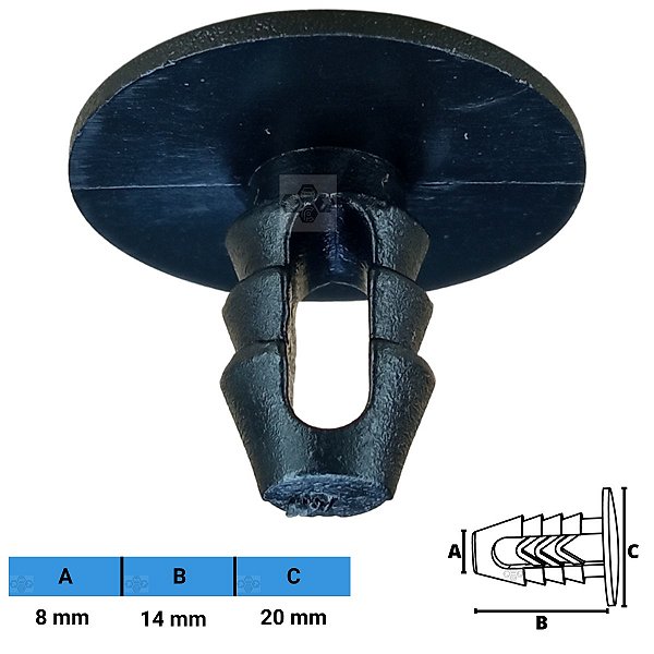 Grampo Presilha 8X14X20mm